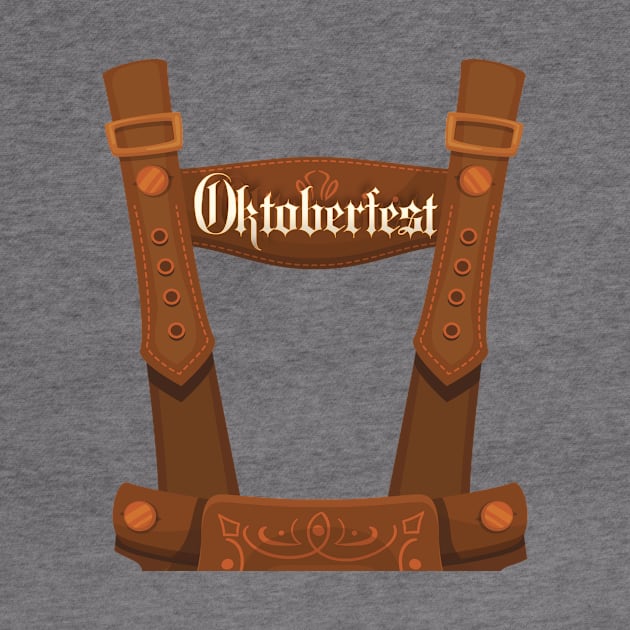 Lederhosen Suspenders Tee Oktoberfest Bavarian Munich Beer by DODG99